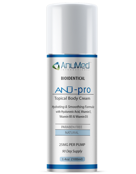 Natural Bioidentical ANU-pro (Progesterone) Body Cream 25mg New Formula with Hyaluronic Acid + Vitamin E