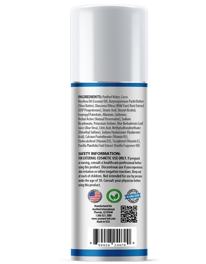 Natural Bioidentical ANU-pro (Progesterone) Body Cream 25mg New Formula with Hyaluronic Acid + Vitamin E