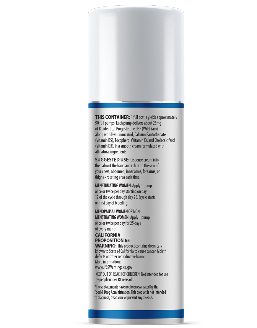 Natural Bioidentical ANU-pro (Progesterone) Body Cream 25mg New Formula with Hyaluronic Acid + Vitamin E