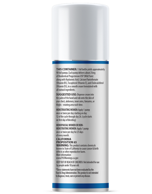 Natural Bioidentical ANU-pro (Progesterone) Body Cream 25mg New Formula with Hyaluronic Acid + Vitamin E