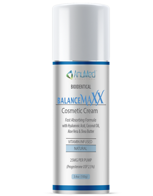 Natural Bioidentical Balance MAXX (Progesterone) Body Cream 25mg New Formula with Hyaluronic Acid + Vitamin E