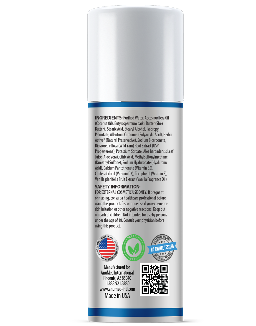 Natural Bioidentical Balance MAXX (Progesterone) Body Cream 25mg New Formula with Hyaluronic Acid + Vitamin E