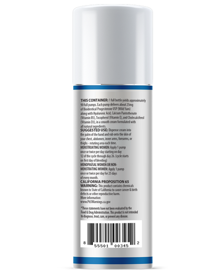 Natural Bioidentical Balance MAXX (Progesterone) Body Cream 25mg New Formula with Hyaluronic Acid + Vitamin E