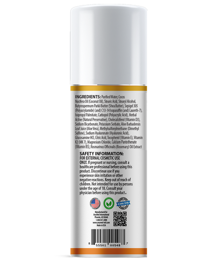Vitamin D3+K2 5000 IU (125mcg) Cream New Formula with Hyaluronic Acid (New)