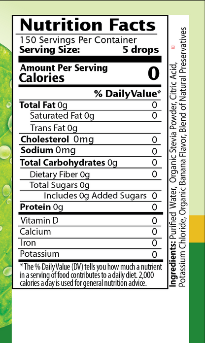 Banana Stevia Liquid Drops