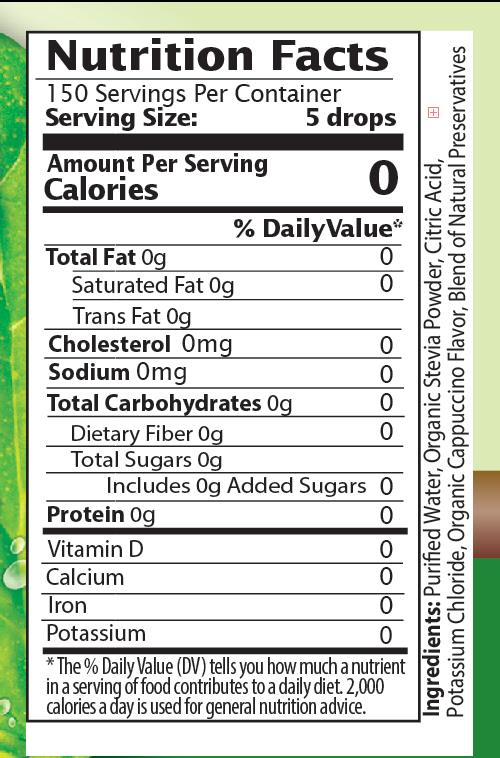 Cappuccino Stevia  Liquid Drops