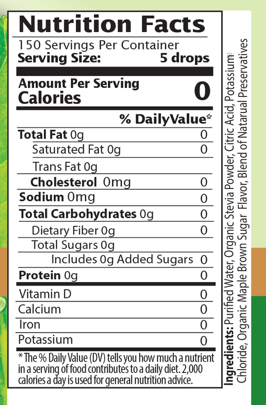 Maple and Brown Sugar Stevia Liquid Drops