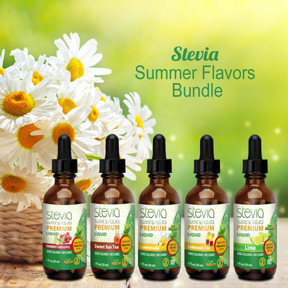 Stevia Summer Flavors - 5 Flavors Included 1oz