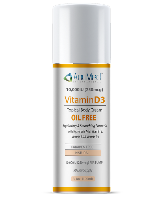 Vitamin D3 Cream 10,000IU (250mcg) - New Formula Oil Free  (New)