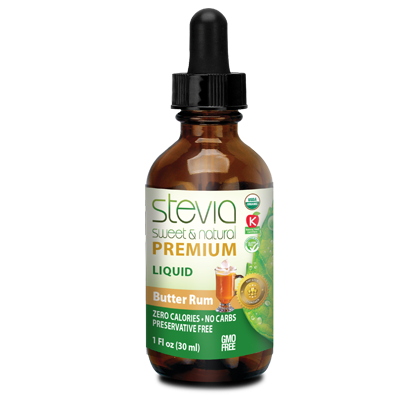 Premium Stevia Butter Rum Liquid Drops