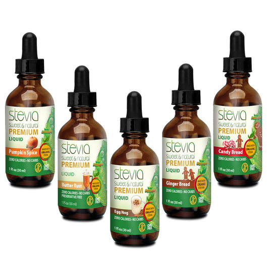 Stevia Holiday Flavors Bundle 1oz - 5 pack