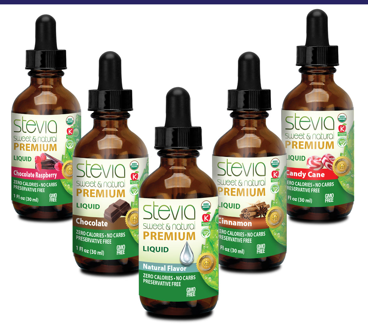 Stevia Bakers Bundle - 1oz drops - Best Selling Stevia 5 Pack | All Natural Sugar Substitute | #1 Bakers Package