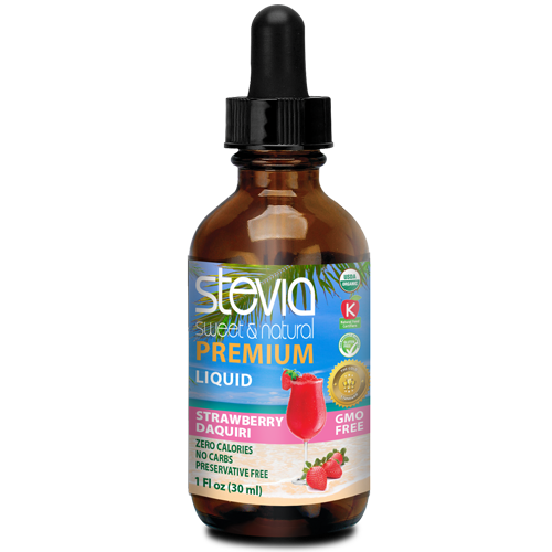 Strawberry Daquiri Stevia Liquid Drops - Zero Calories | Best All Natural Sugar Substitute