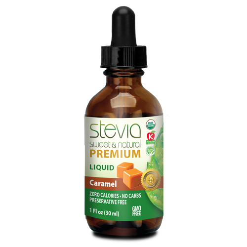 Caramel Stevia Liquid Drops - Zero Calories | Best All Natural Sugar Substitute