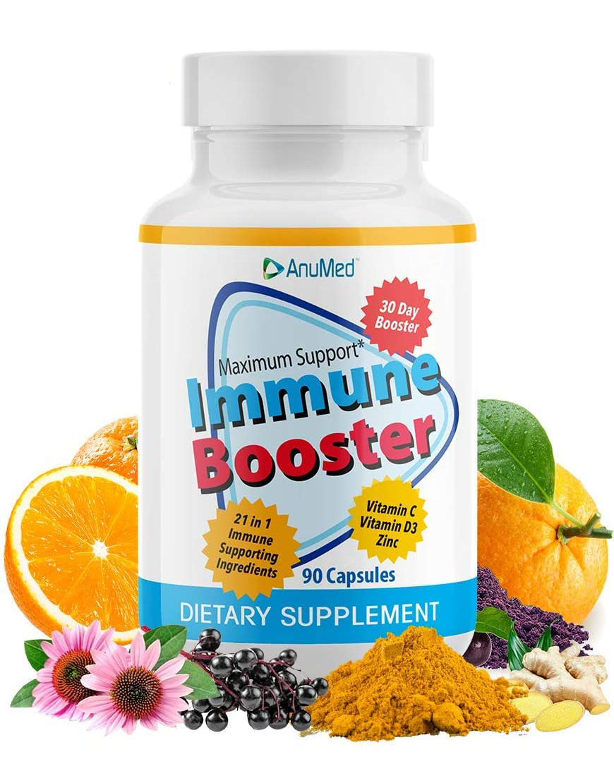 Immune Booster 90 Capsules • 21-IN-1 Immune Supporting Ingredients | May help body fight Illness| Ingredients for overall well being | Heart | Energy | Joints | Muscles | Essential Daily Vitamin D