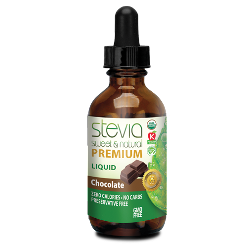 Chocolate Stevia  Liquid Drops - Zero Calories | Best All Natural Sugar Substitute