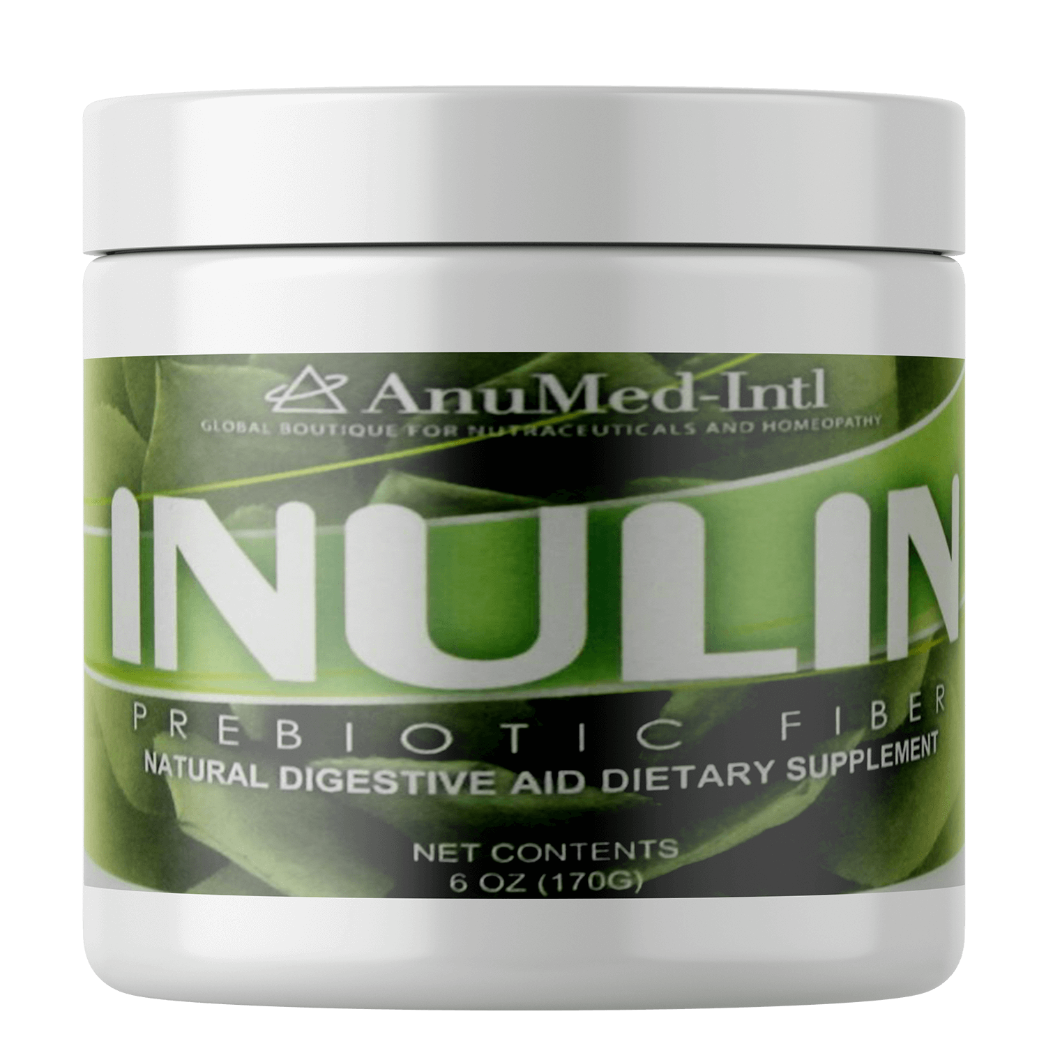 Anumed Inulin Prebiotic Fiber Premier Booster Powder. Superior for Healthy Digestive, Leaky Gut, Ease Gas Support, Essential Probiotics supplement, Gluten  &  Sugar-Free,  NON-GMO,  Keto Friendly,  (6oz)