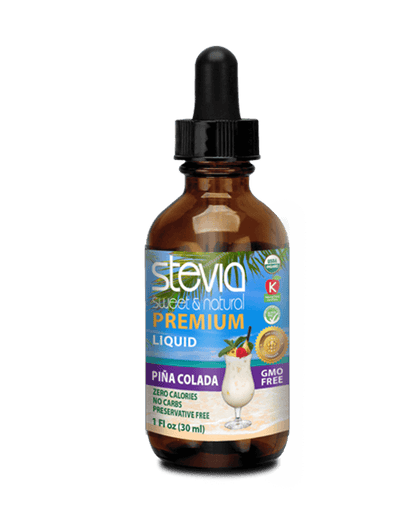 Pina Colada Stevia Liquid Drops - Zero Calories | Best All Natural Sugar Substitute