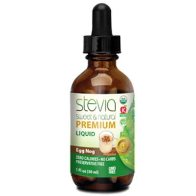 Egg Nog Stevia Liquid Drops - Zero Calories | Best All Natural Sugar Substitute