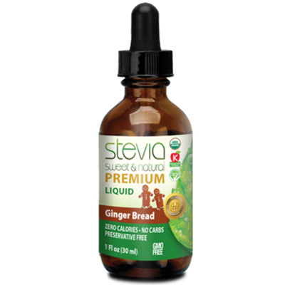 Ginger Bread Stevia Liquid Drops - Zero Calories | Best All Natural Sugar Substitute